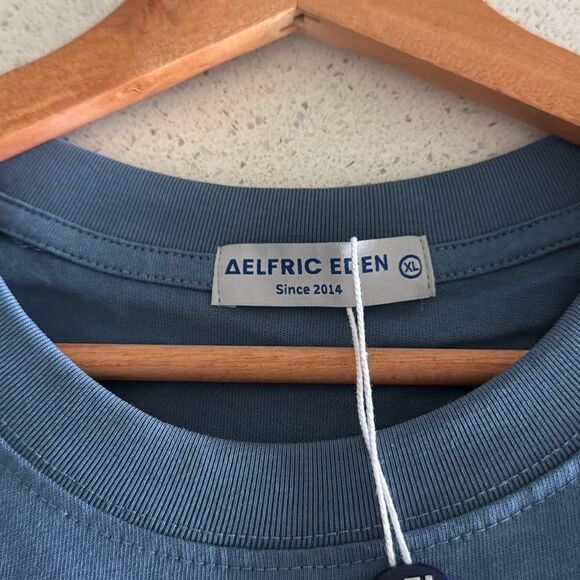 NWT Aelfric Eden Blue Graphic T-Shirt Oversized Tee Unisex XL Short Sleeves Crew - Picture 8 of 9